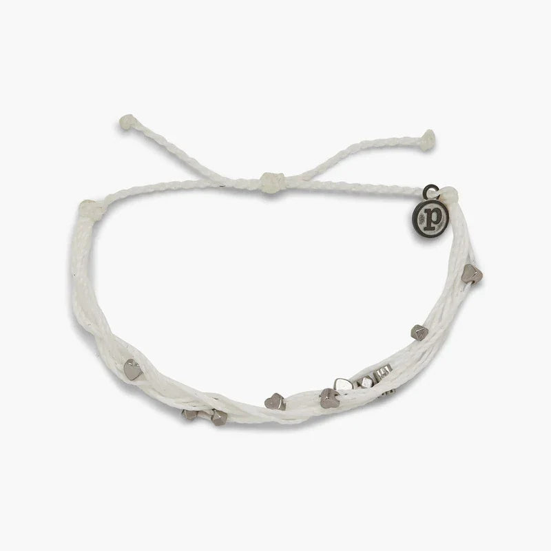 Heart Malibu White Bracelet Silver