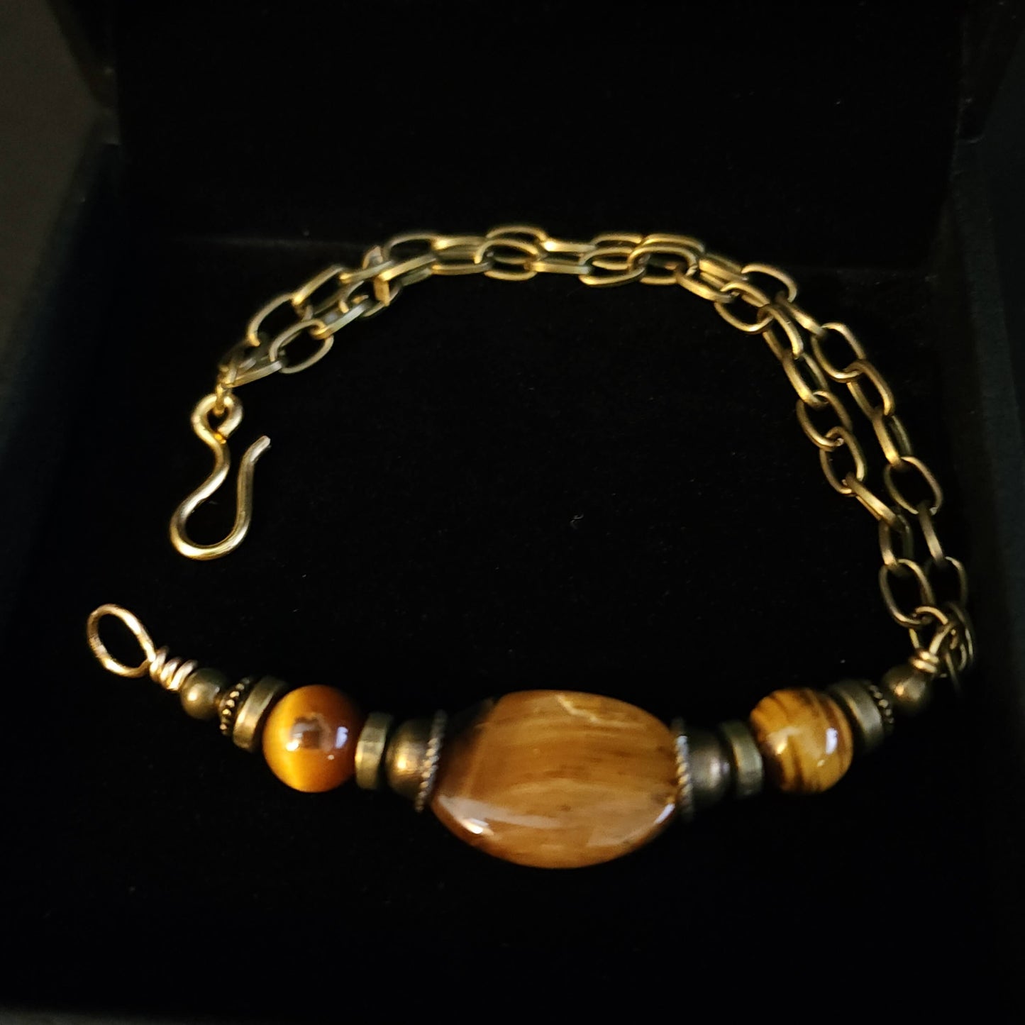 Tiger Eye Bracelet Custom Order for Jo (11 inches)