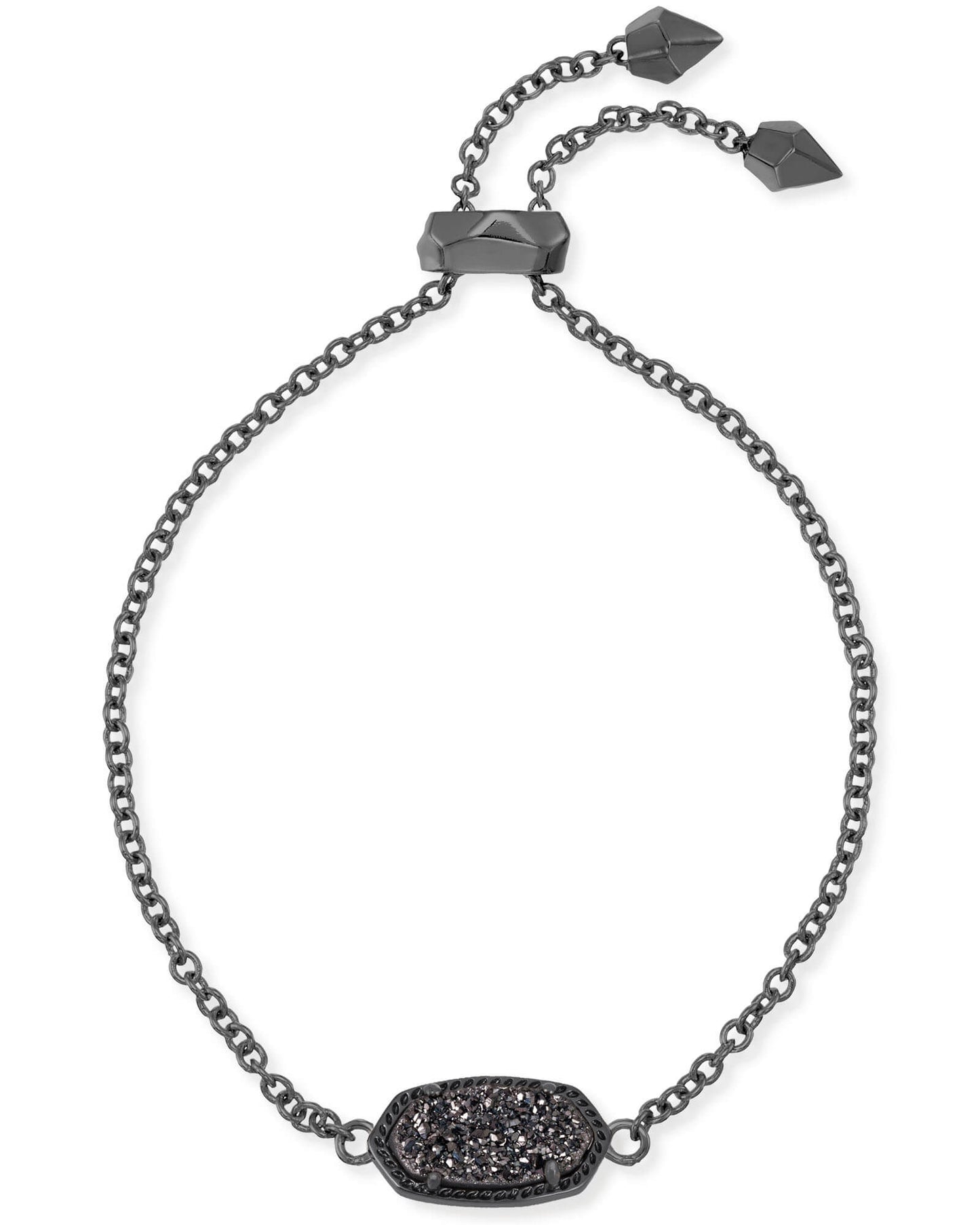 Elaina Gunmetal - Black Drusy Bracelet