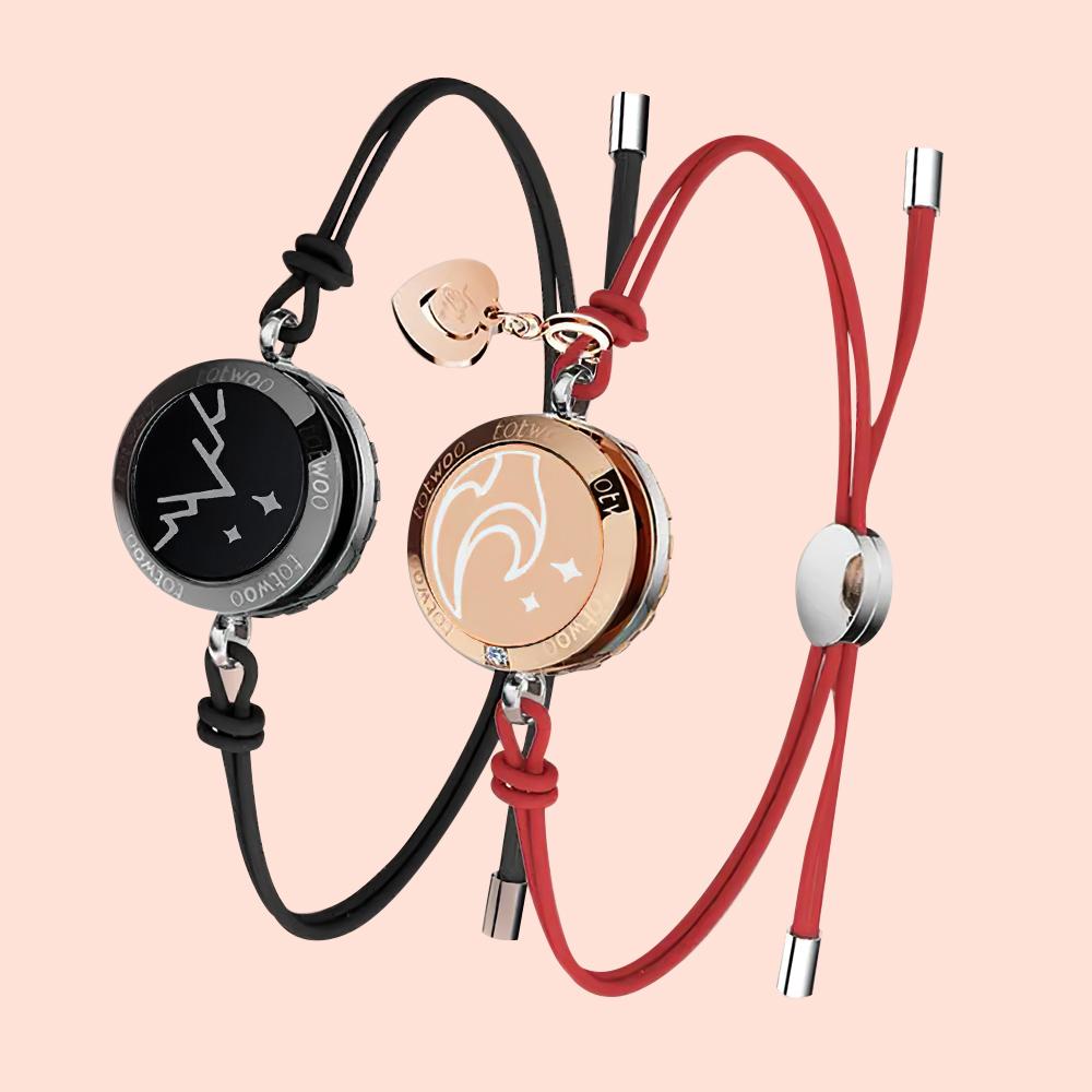 Long Distance Love Couple Remote Interactive Induction Bracelet Smart Ring Valentine's Day Gift