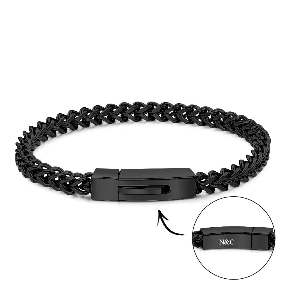 Personalized Name Bar Bracelet Simple Gift for Him