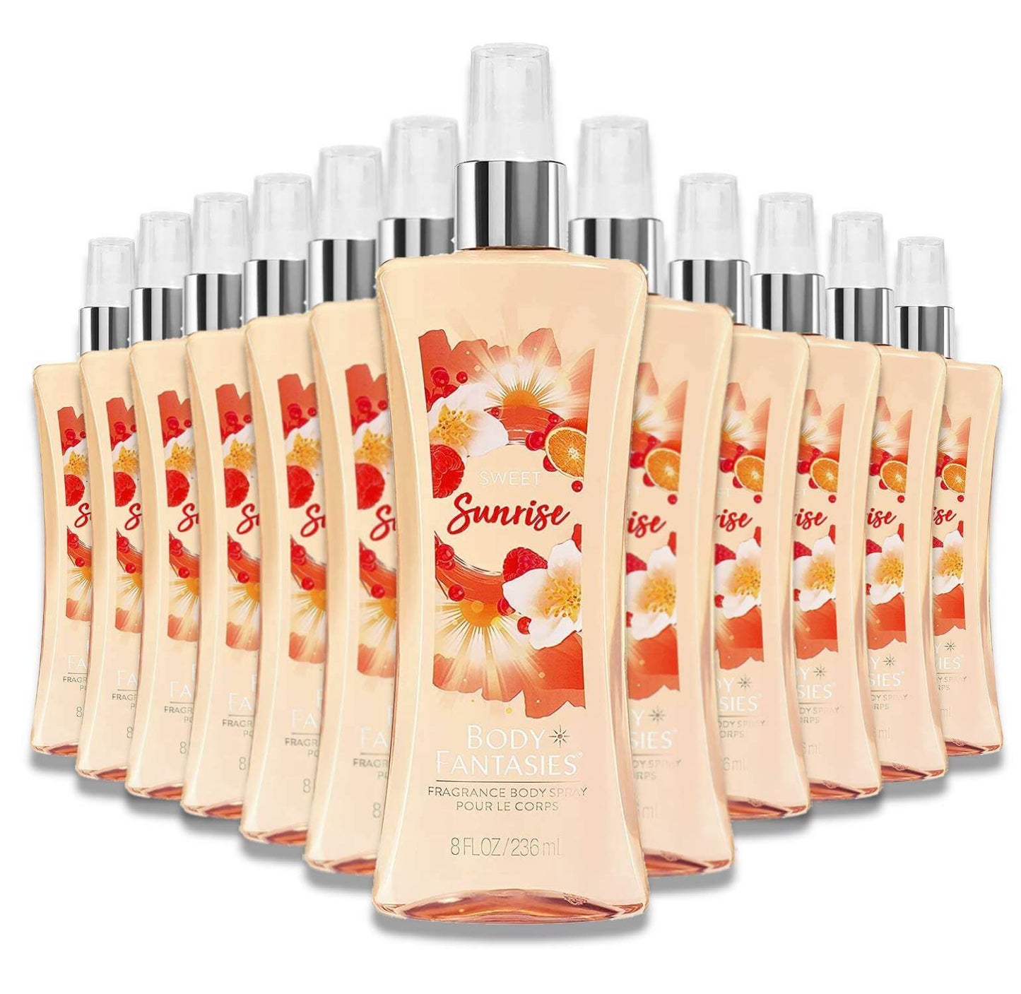 Body Fantasies - Sweet Sunrise Fantasy, Fragance Body, Women - 8 oz - 12 Pack