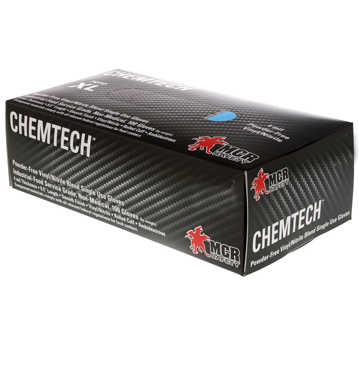 Chemtech Powder Free Nitrile Gloves Blue X-Large 100pk.