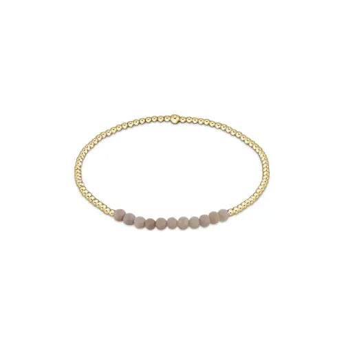 Gold Bliss 2mm Bead Bracelet - Riverstone