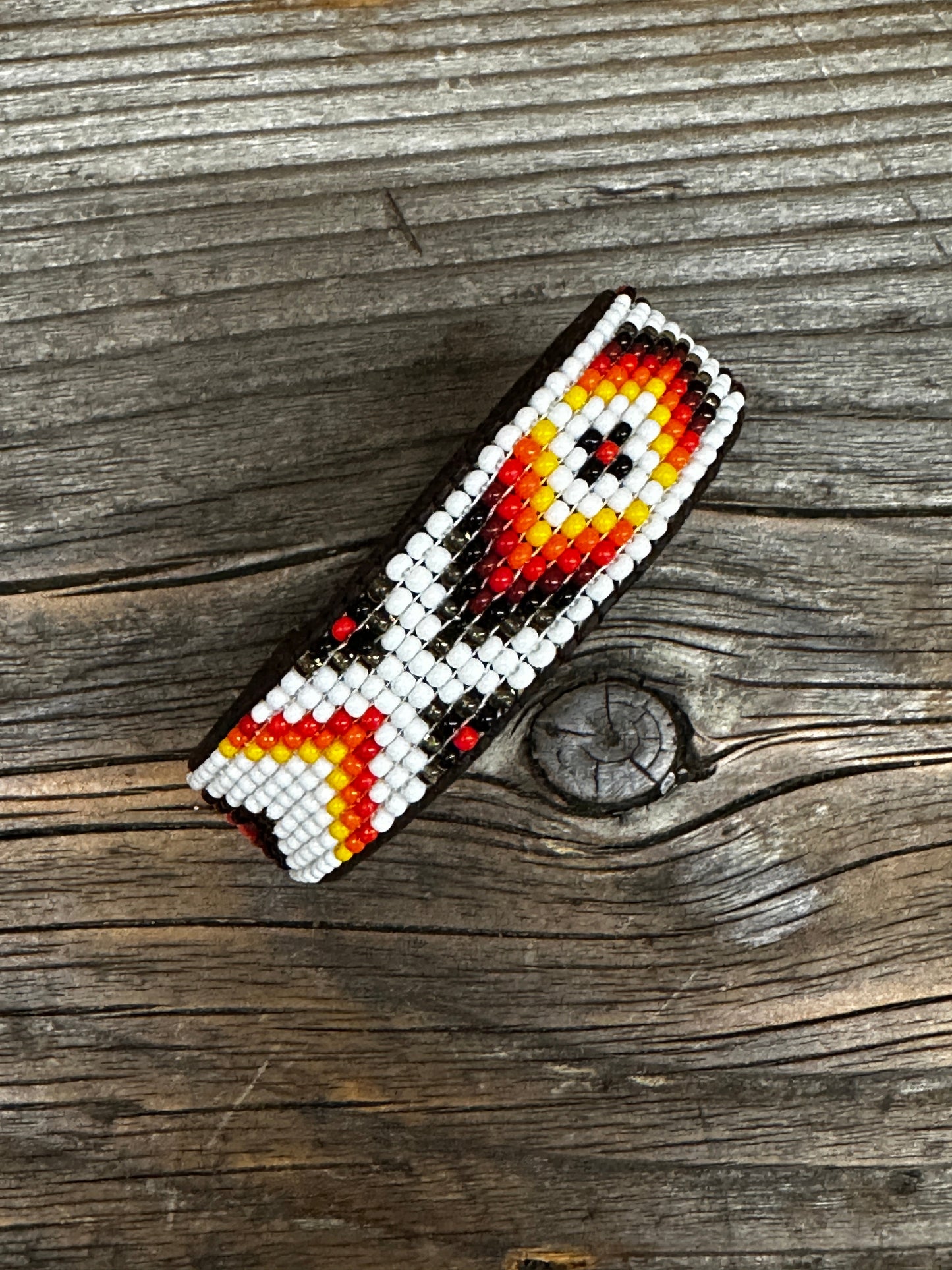 Kaqchi White Native Leather Cuff Bracelet ~ MADE TO ORDER