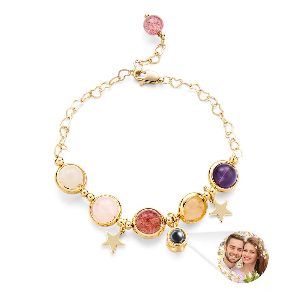 Custom Projection Bracelet Crystal Love Gift for Her