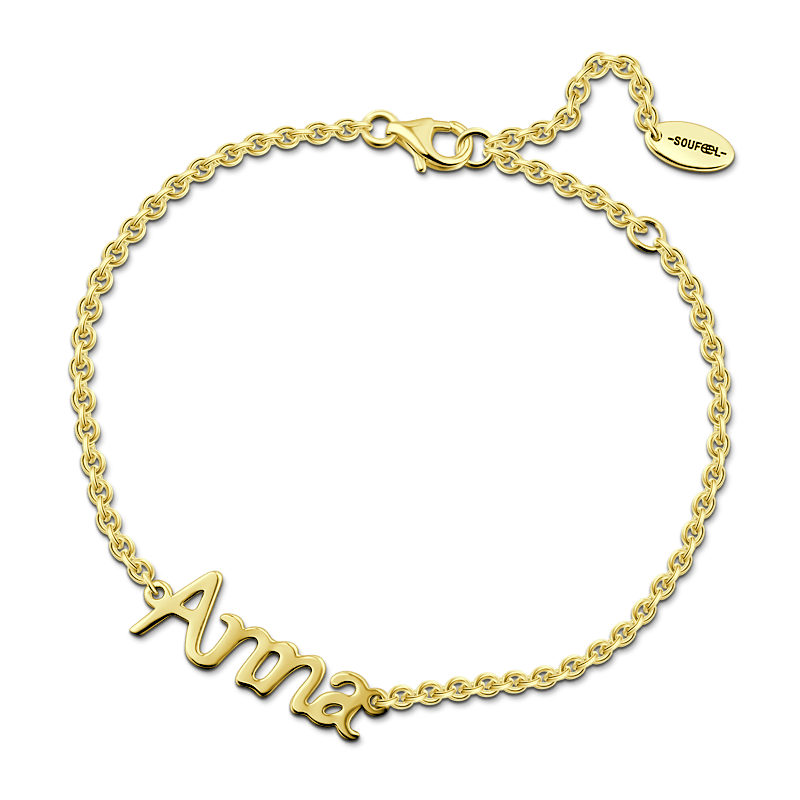 Personalized Name Bracelet Silver - Length Adjustable