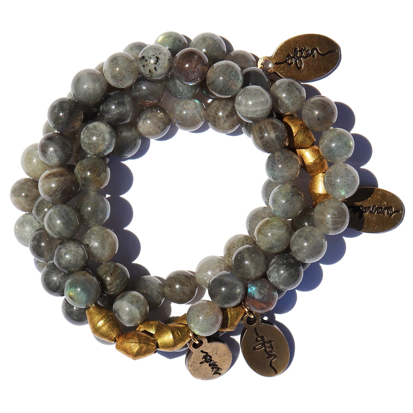 Labradorite | Smooth | Beaded Bracelet