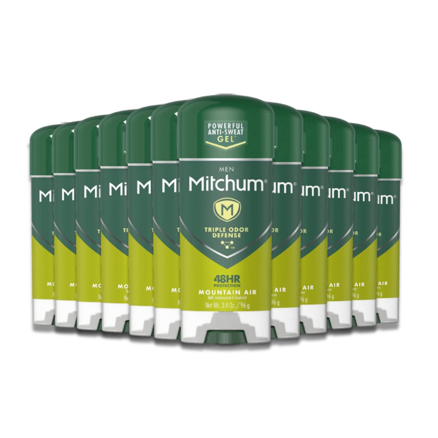 Mitchum Anti-Perspirant & Deodorant Clear Gel, Mountain Air - 3.4oz.- 12 Pack