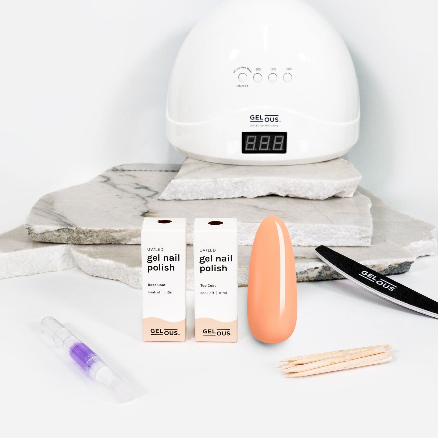 Gelous gel nail polish Orange Sherbet Essentials Pack - photographed in New Zealand