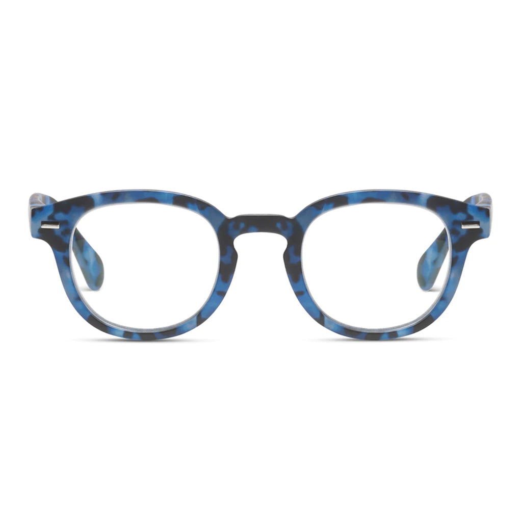 Peepers Readers Headliner frame in Navy Tortoise front view