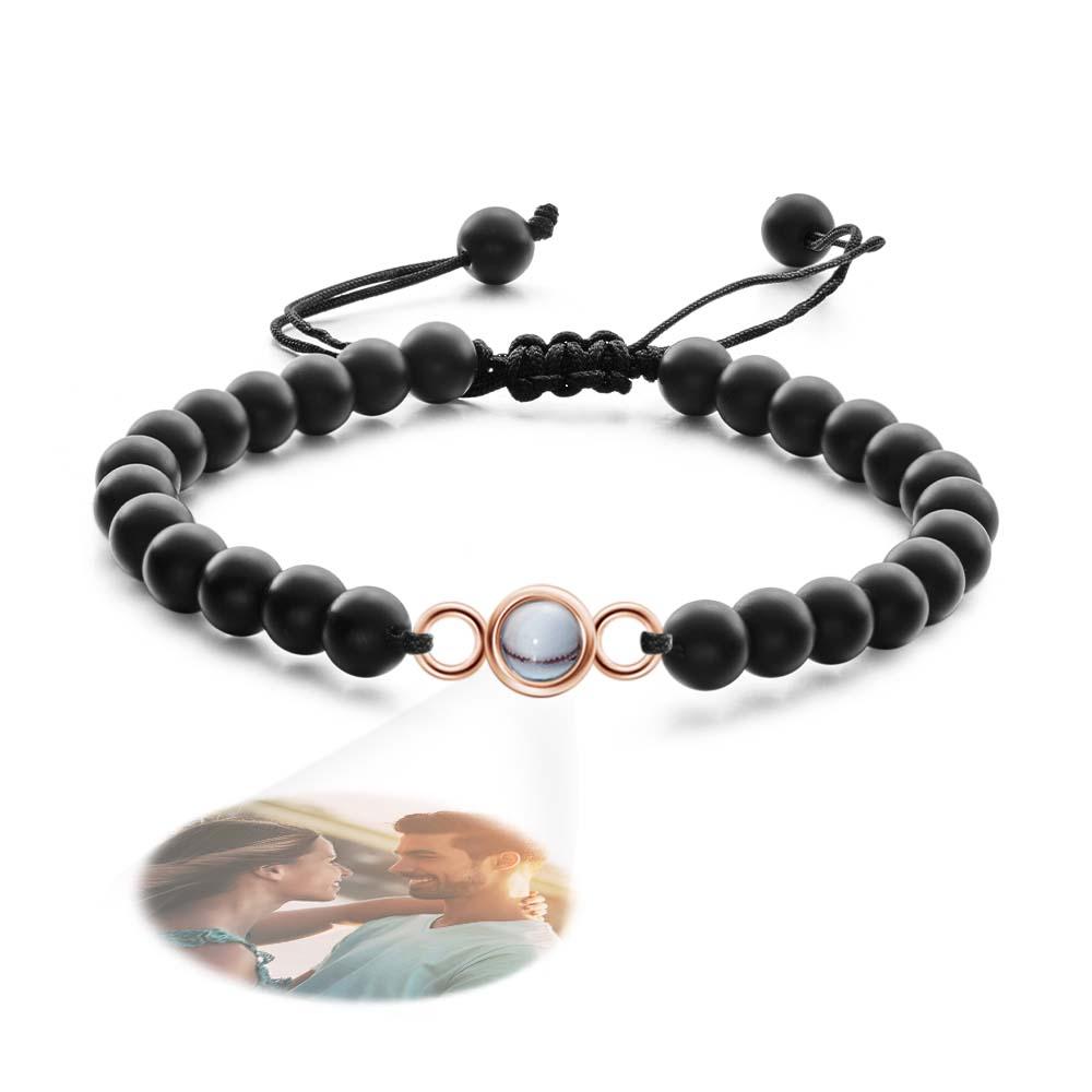 Personalized Photo Projection Beads Bracelet Sincere Gift For Her