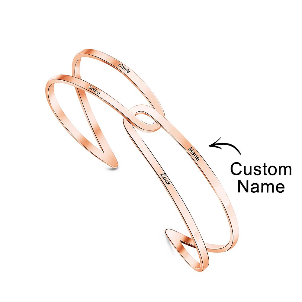 Custom Adjustable Cuff Couple Bracelet Gift Personalized Jewelry Birthday Bridesmaid for Her