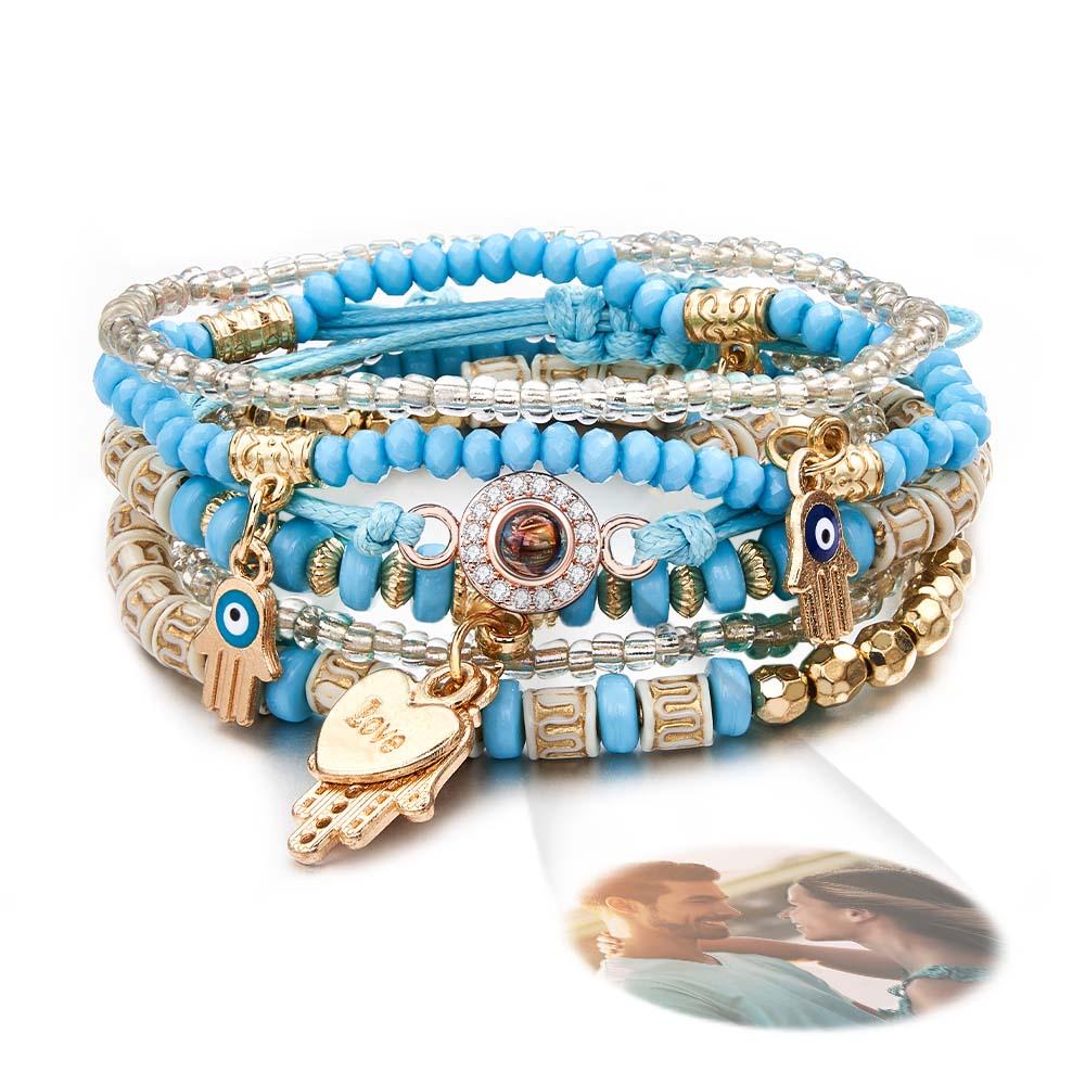 Custom Projection Bracelet Bohemia Style Stack Gift for Her