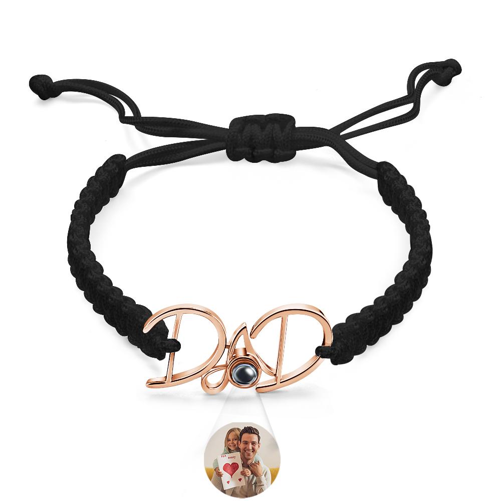 Custom Projection Bracelet Weave Gift for Dad