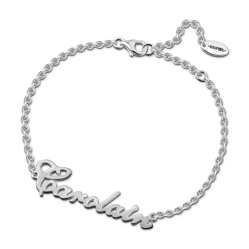 Personalized Name Bracelet Silver - Length Adjustable