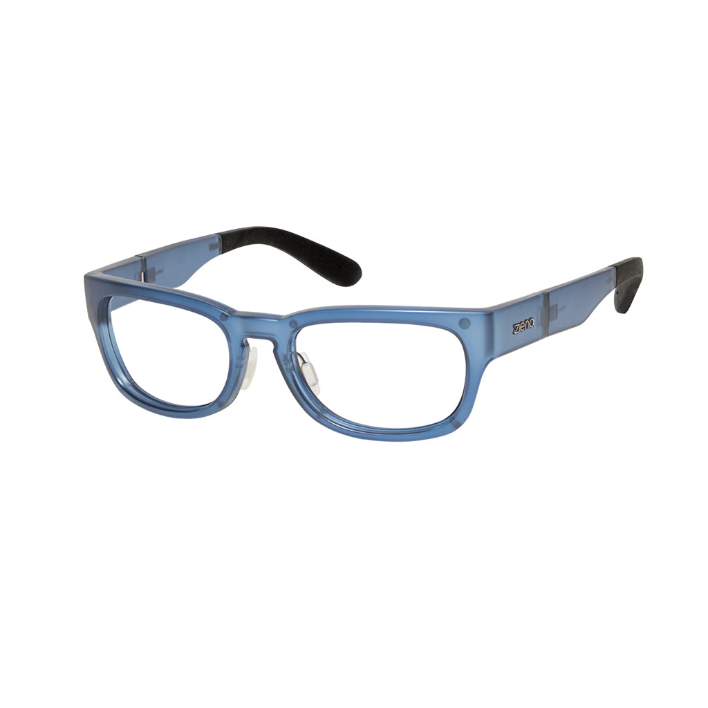 Ziena Kai in Ocean Blue Frame with Frost Eyecup and Clear Lens front view