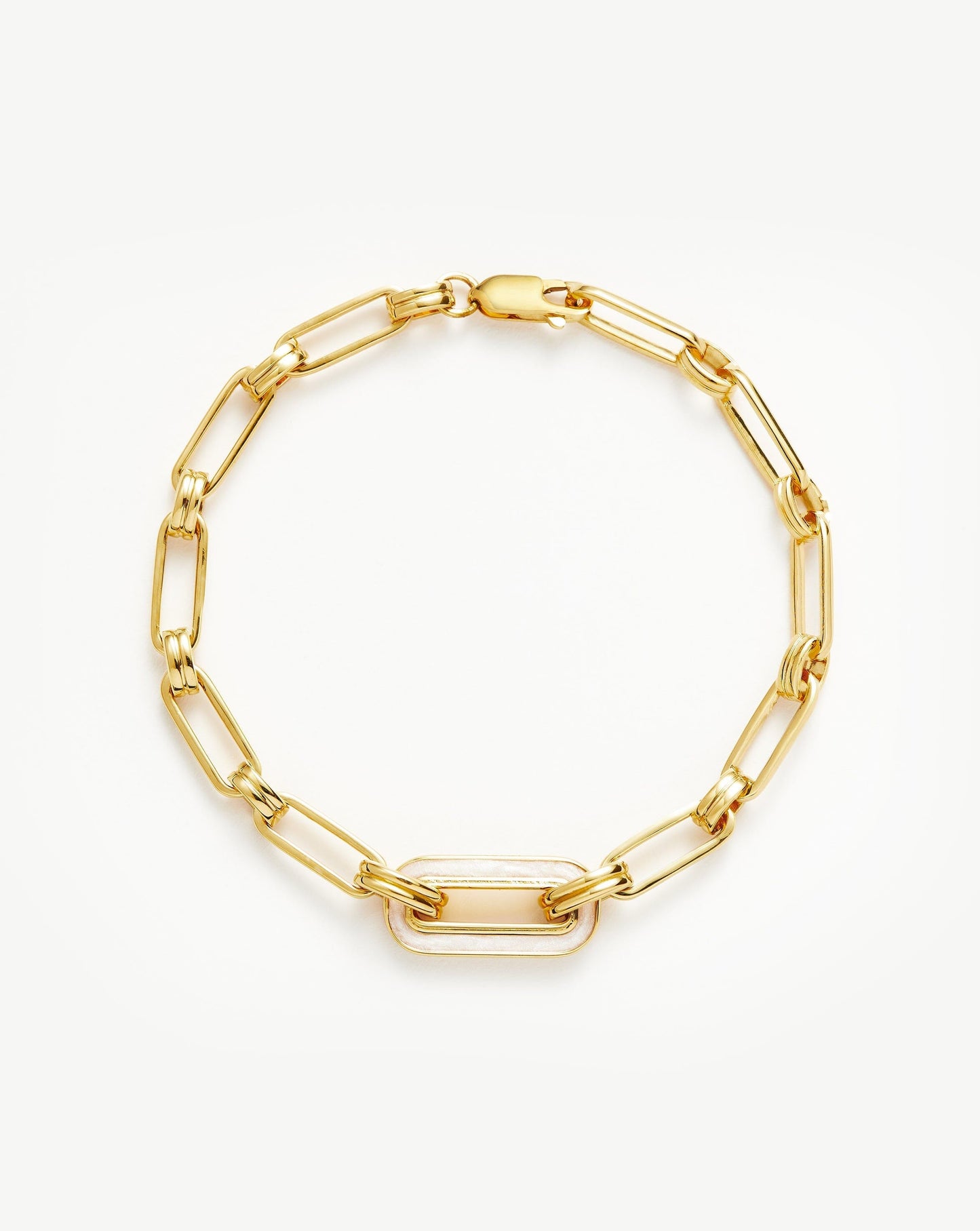 Enamel Haze Floating Pendant Chain Bracelet