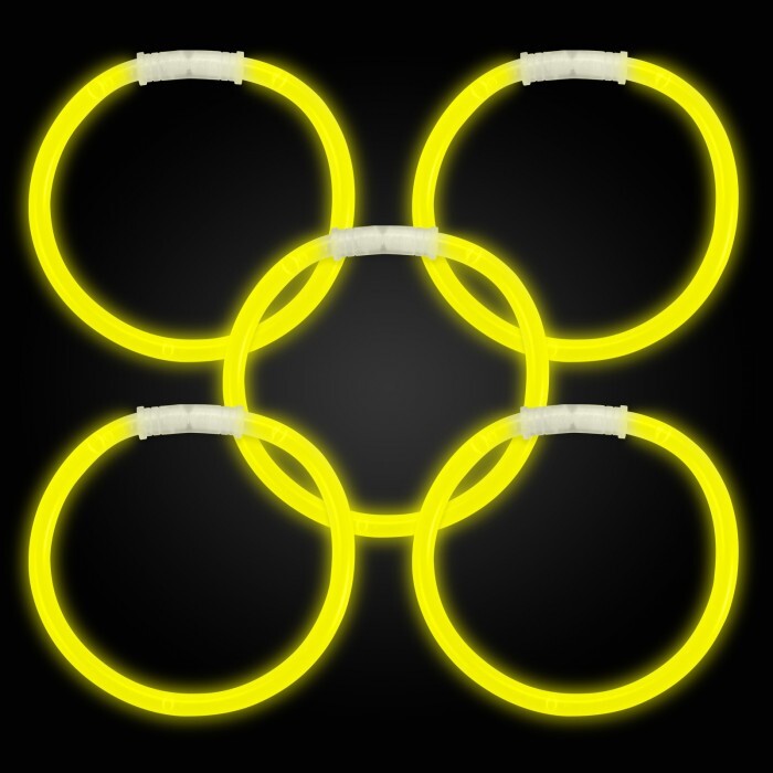 10 Inch Glow Stick Bracelets Yellow