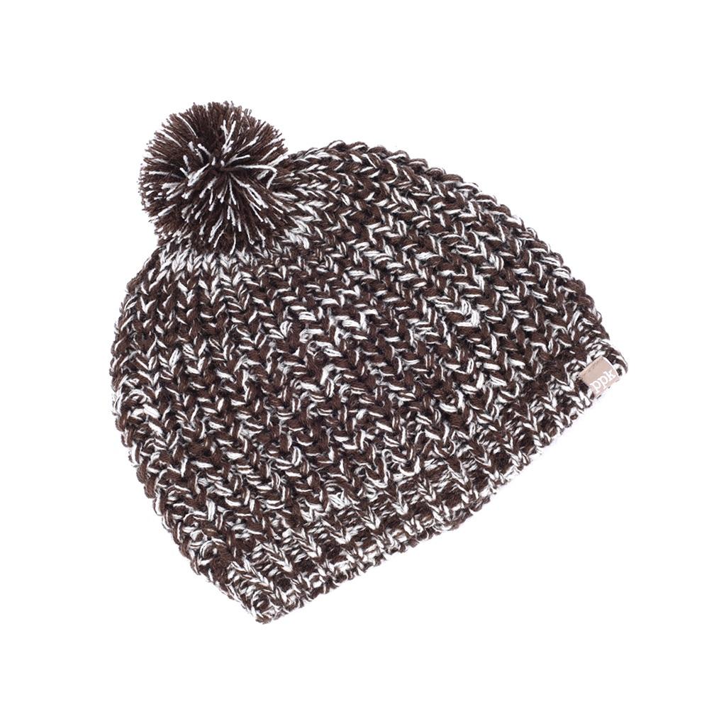 Peppercorn Kids Chunky Pom Pom Beanie Brown