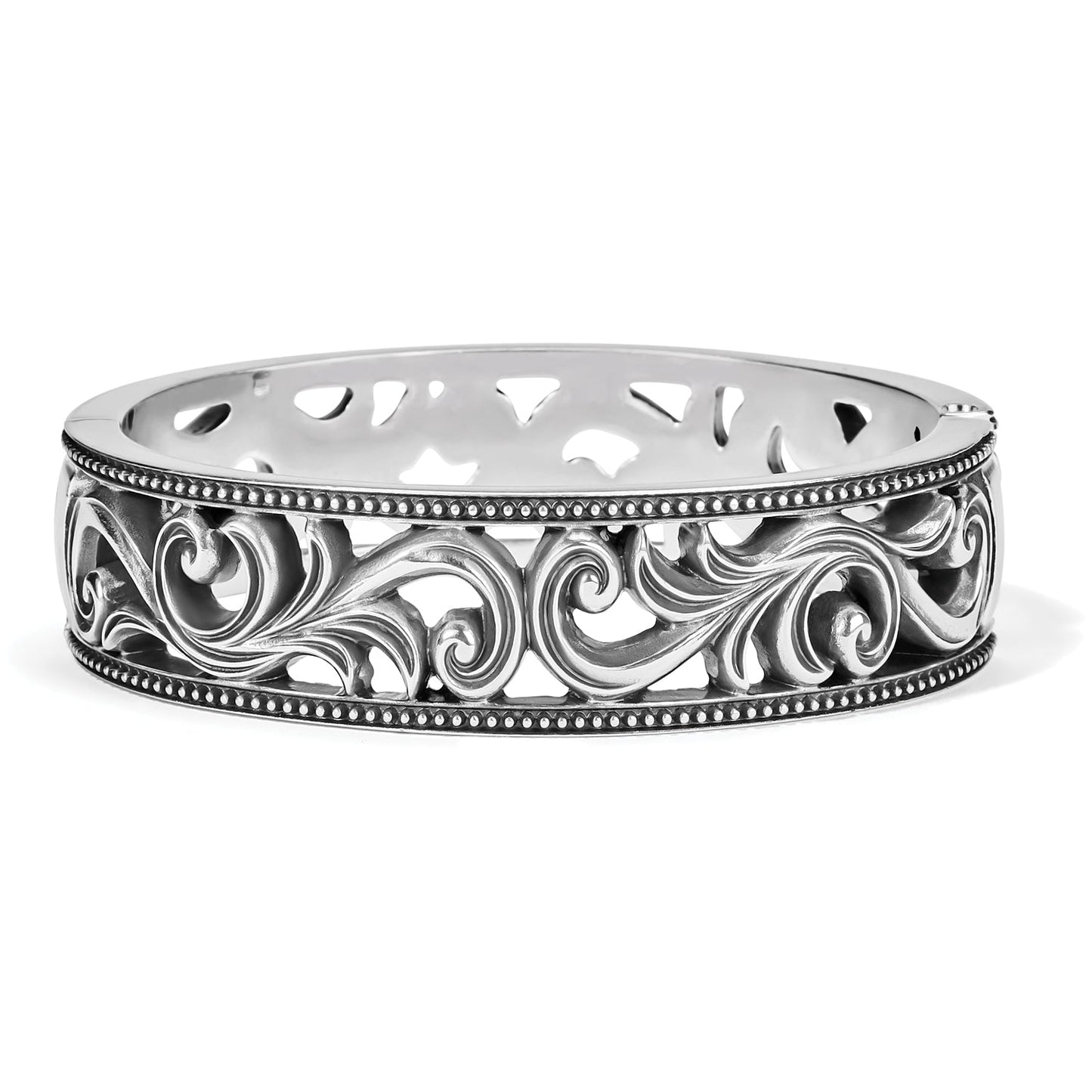 Alana Scroll Hinged Bangle