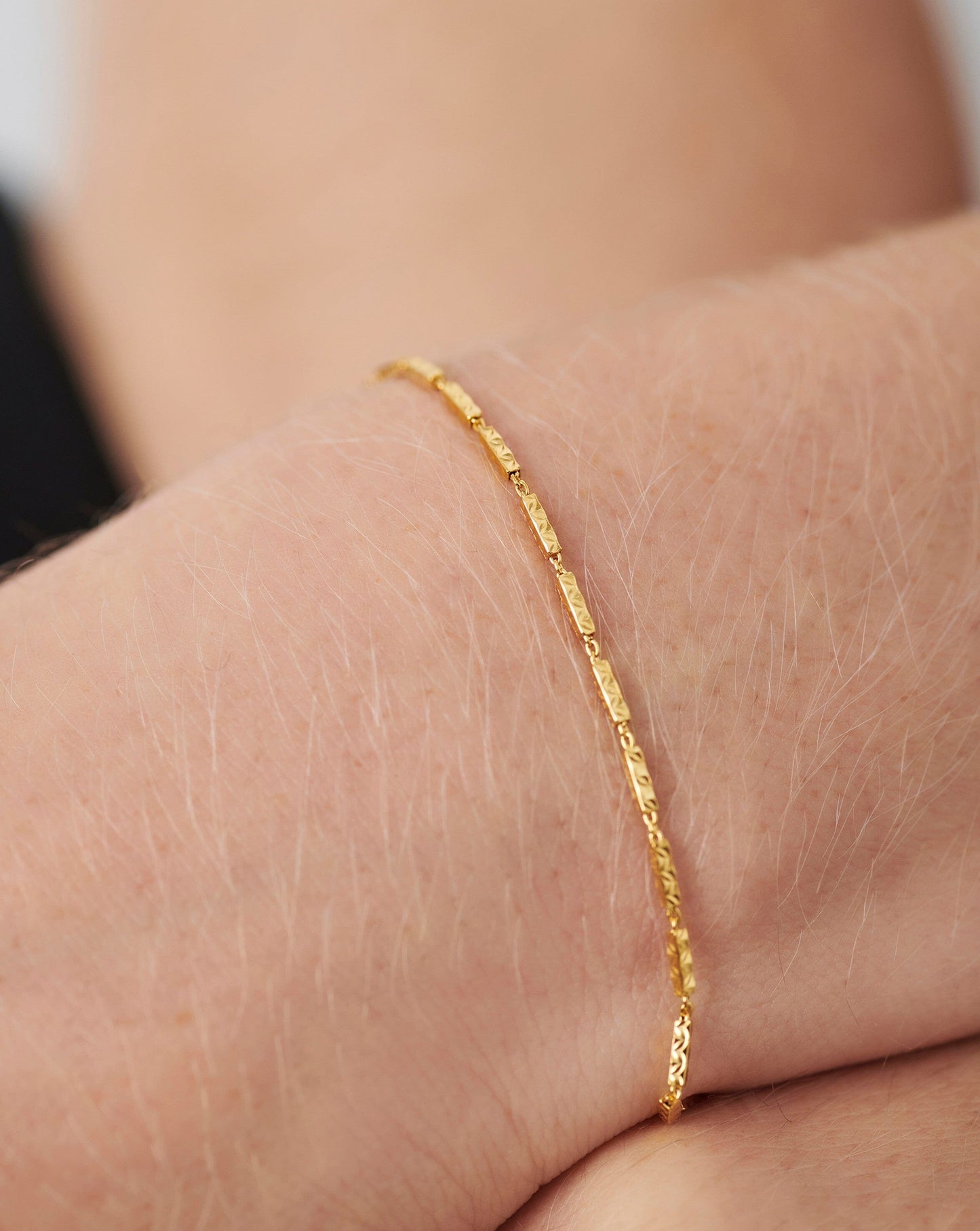 Savi Textured Link Chain Bracelet