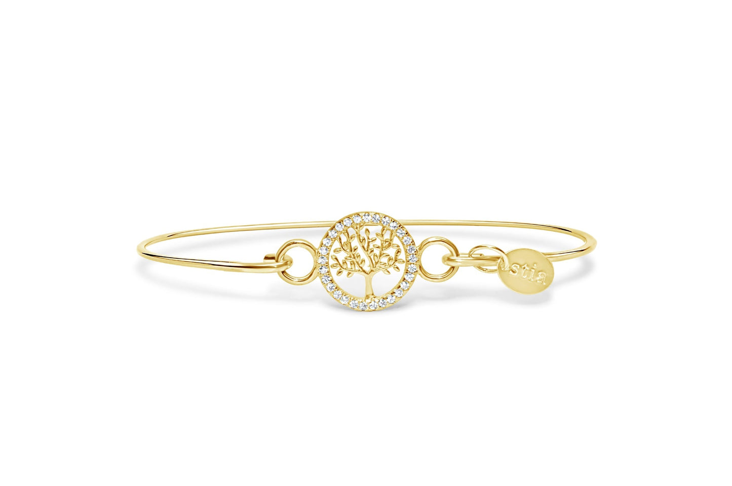 Pave Icon Bracelet Tree of Life Gold