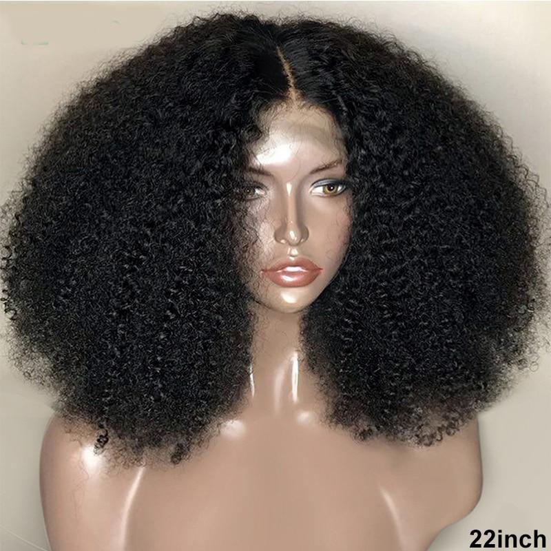 Brazilian 13x4 Afro Kinky Curly Lace Front Human Hair Wigs