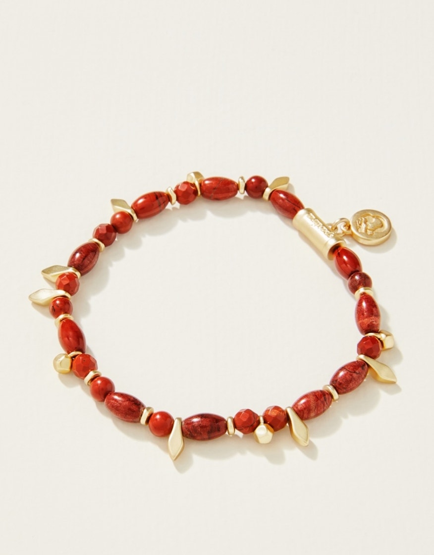 Stretch Bracelet 6MM • Red/Fringe