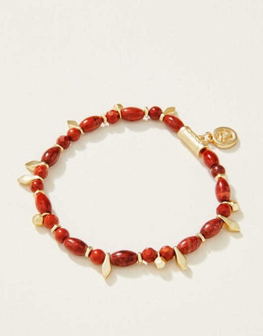 Stretch Bracelet 6MM • Red/Fringe