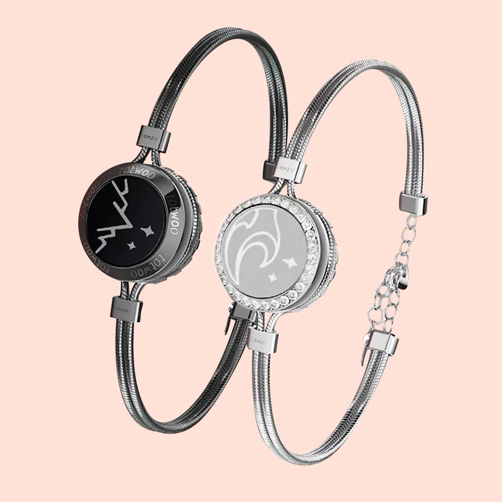 Long Distance Love Couple Remote Interactive Induction Bracelet Smart Ring Valentine's Day Gift