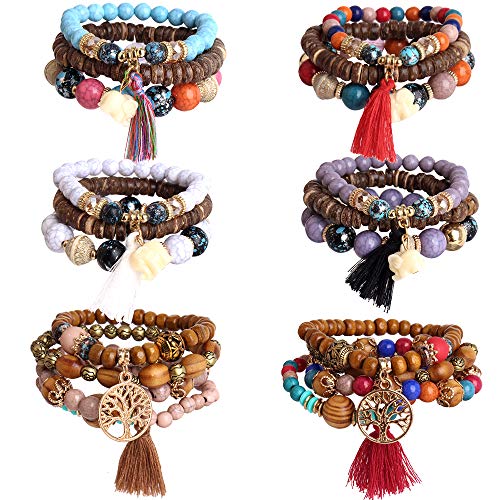 6 Sets Bohemian Multilayer Tassel Bracelet Set HOLIDAY BUNDLE!