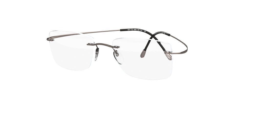 silhouette tma must 5515 optical prescription eyewear eyeglasses glasses rimless hingless screwless titanium made in austria lightweight classic original gunmetal