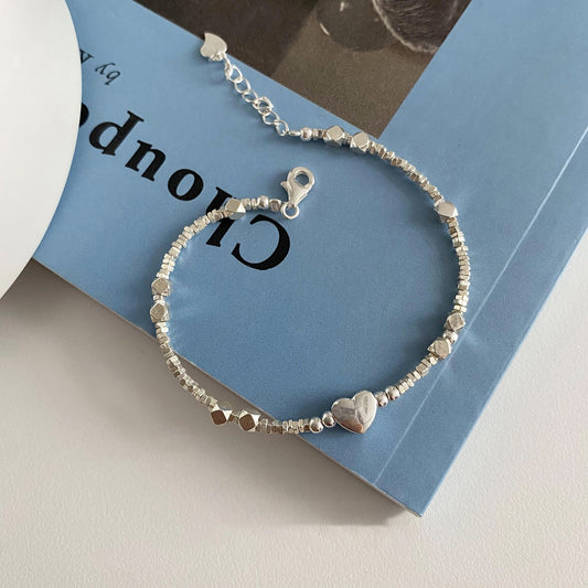 Women's S925 Sterling Silver Love Square Brand Bracelet