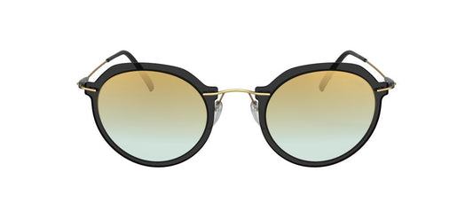 Silhouette Infinity sunglasses in 5540 - dark grey brass, titanium, handmade in austria, round shape, unisex. front view