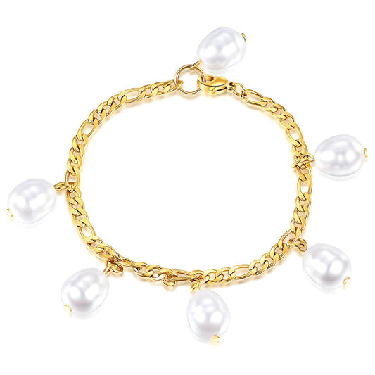 18K gold plated Stainless steel bracelet, Intensity