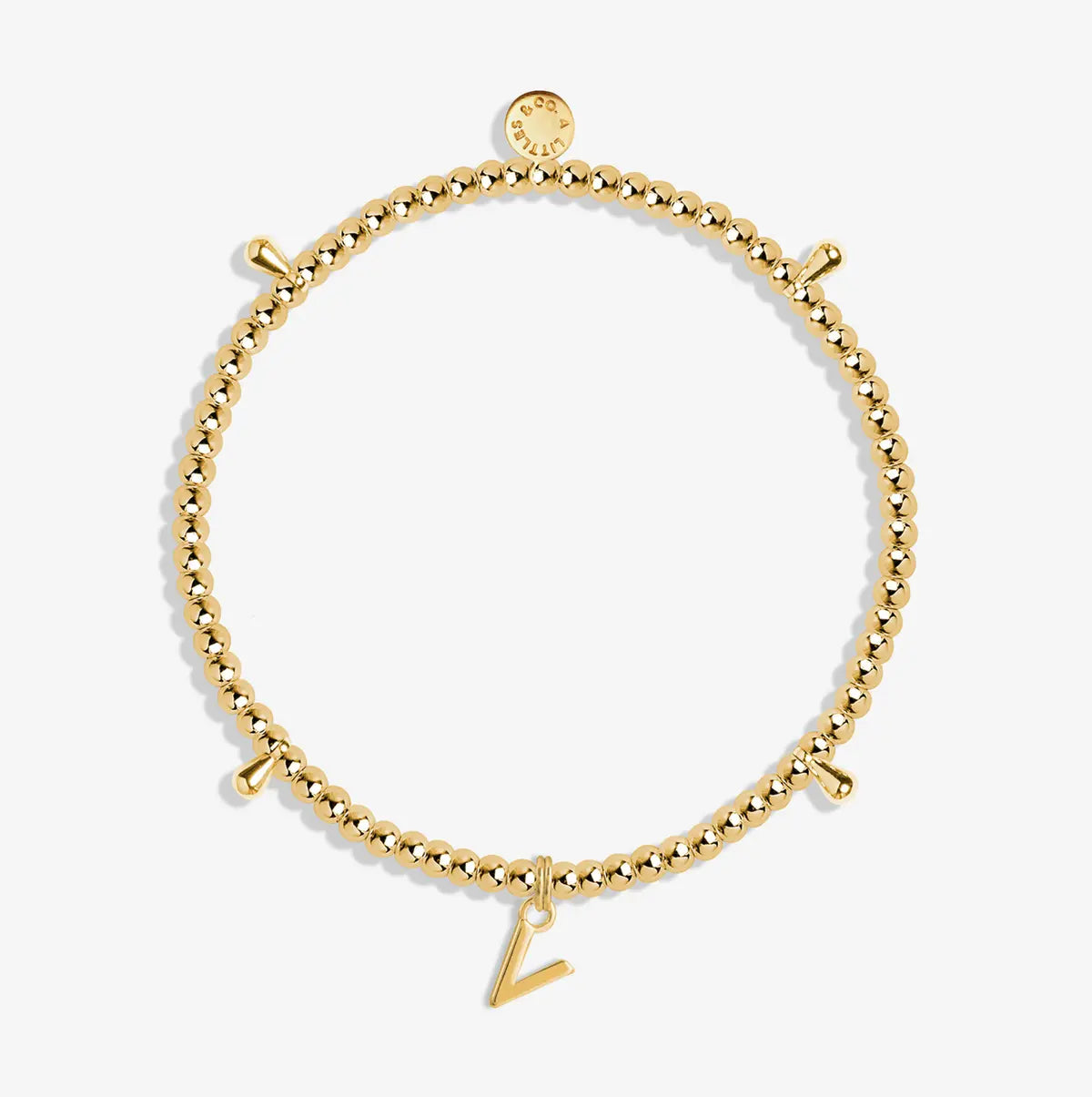 Alphabet A Little - V - Gold