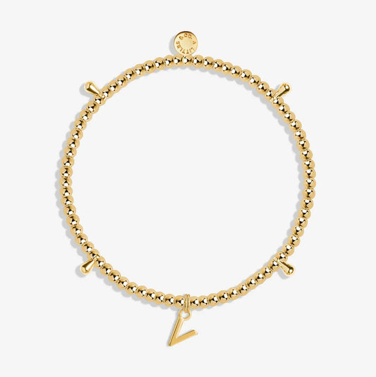 Alphabet A Little - V - Gold