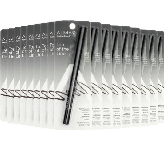 Almay Top of the Line Eyeliner Pencil, Black [205], 0.01 oz - 36 Pack