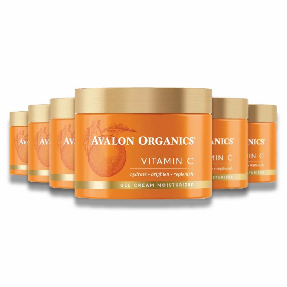 Avalon - Organics Gel Cream Moisturizer with Vitamin C-  1.7 Oz - 6 Pack
