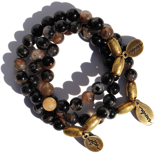 Black Tourmaline | Beaded Bracelet