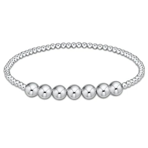 Classic Sterling Beaded Bliss 3mm Bead Bracelet - 6mm Sterling