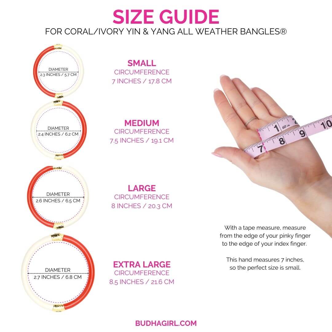 Yin & Yang All Weather Bangles® • Coral & Ivory