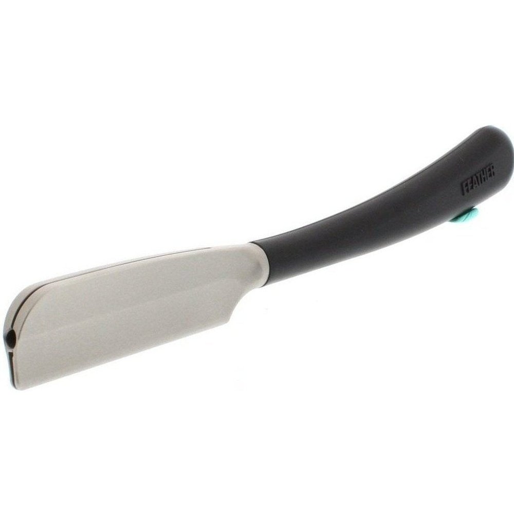 Feather Artist Club SS Shaving Razor Straight Handle Black