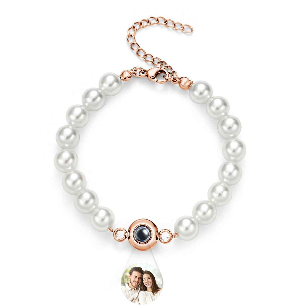 Custom Projection Bracelet Pearl Chain Romantic Gift