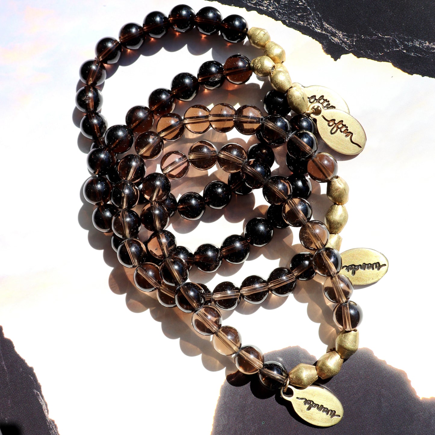 Smoky Quartz | Beaded Bracelet