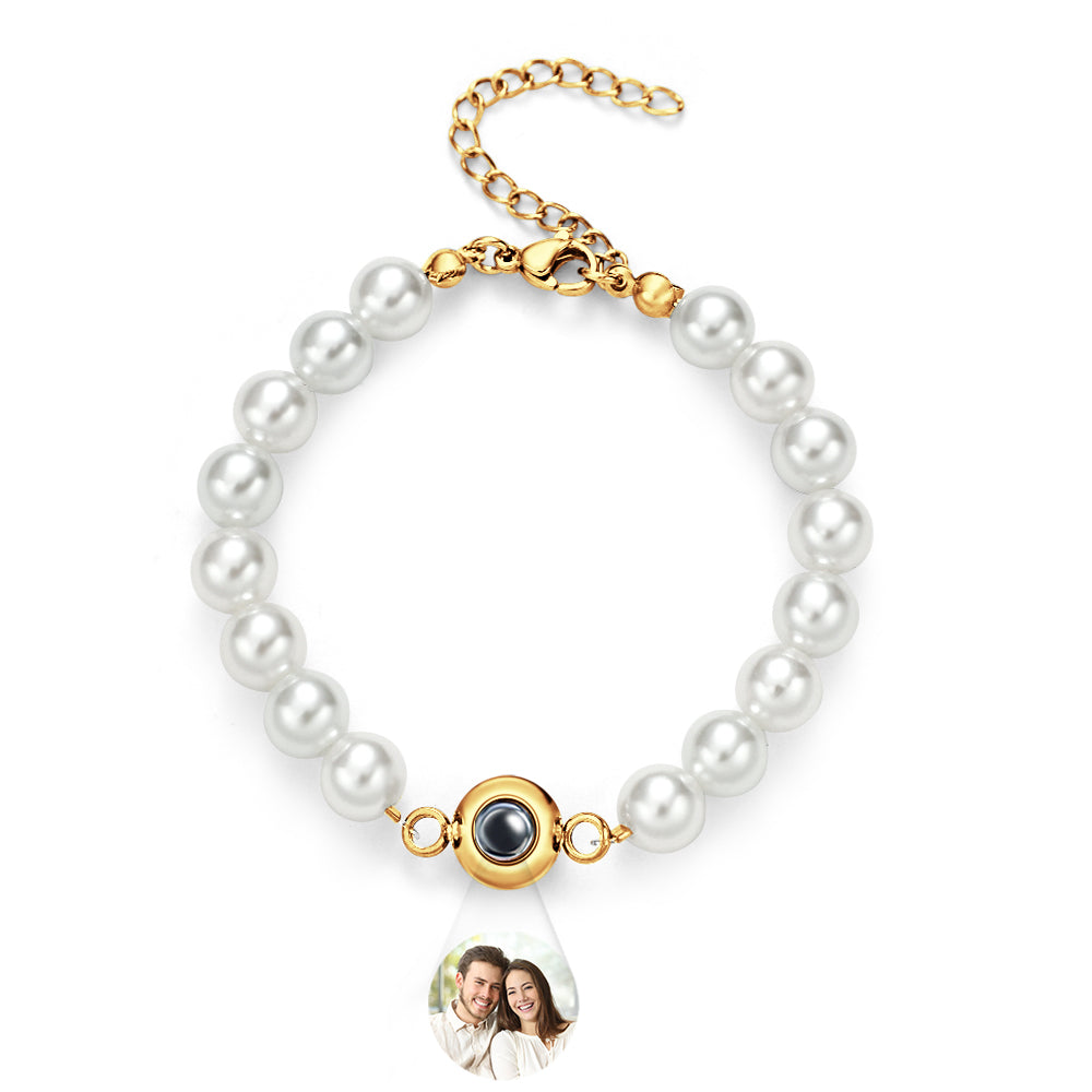 Custom Projection Bracelet Pearl Chain Romantic Gift