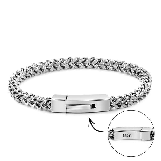 Personalized Name Bar Bracelet Simple Gift for Him