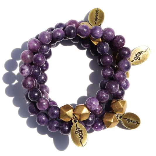 Lepidolite | Beaded Bracelet
