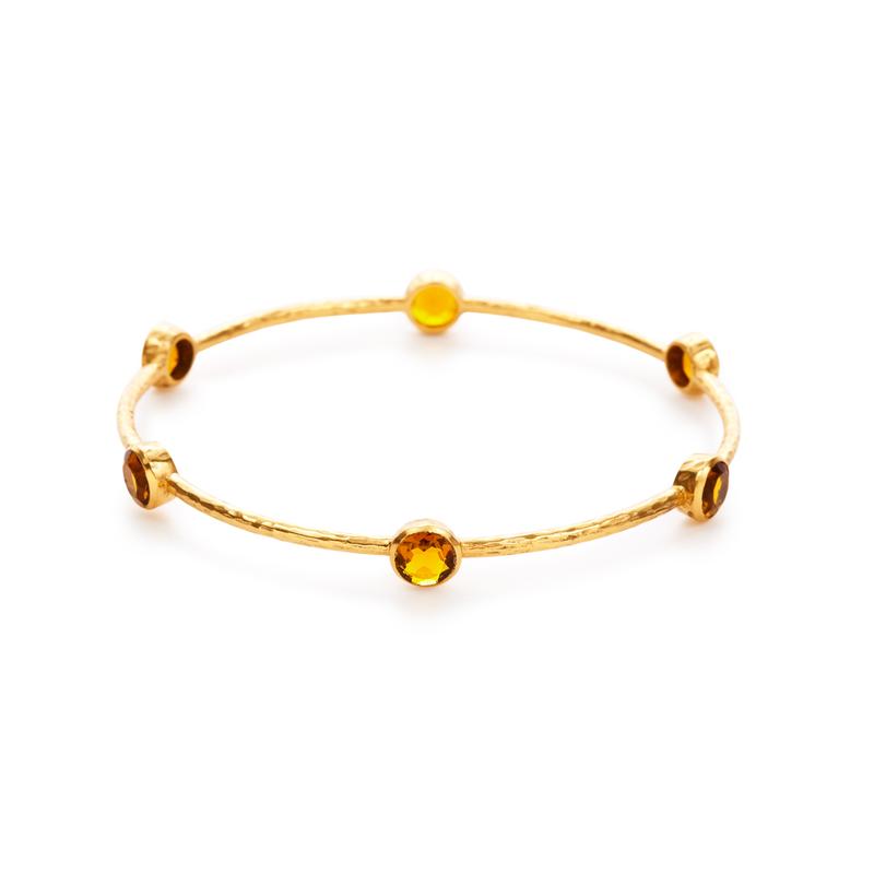 Milano 6-Stone Bangle Gold